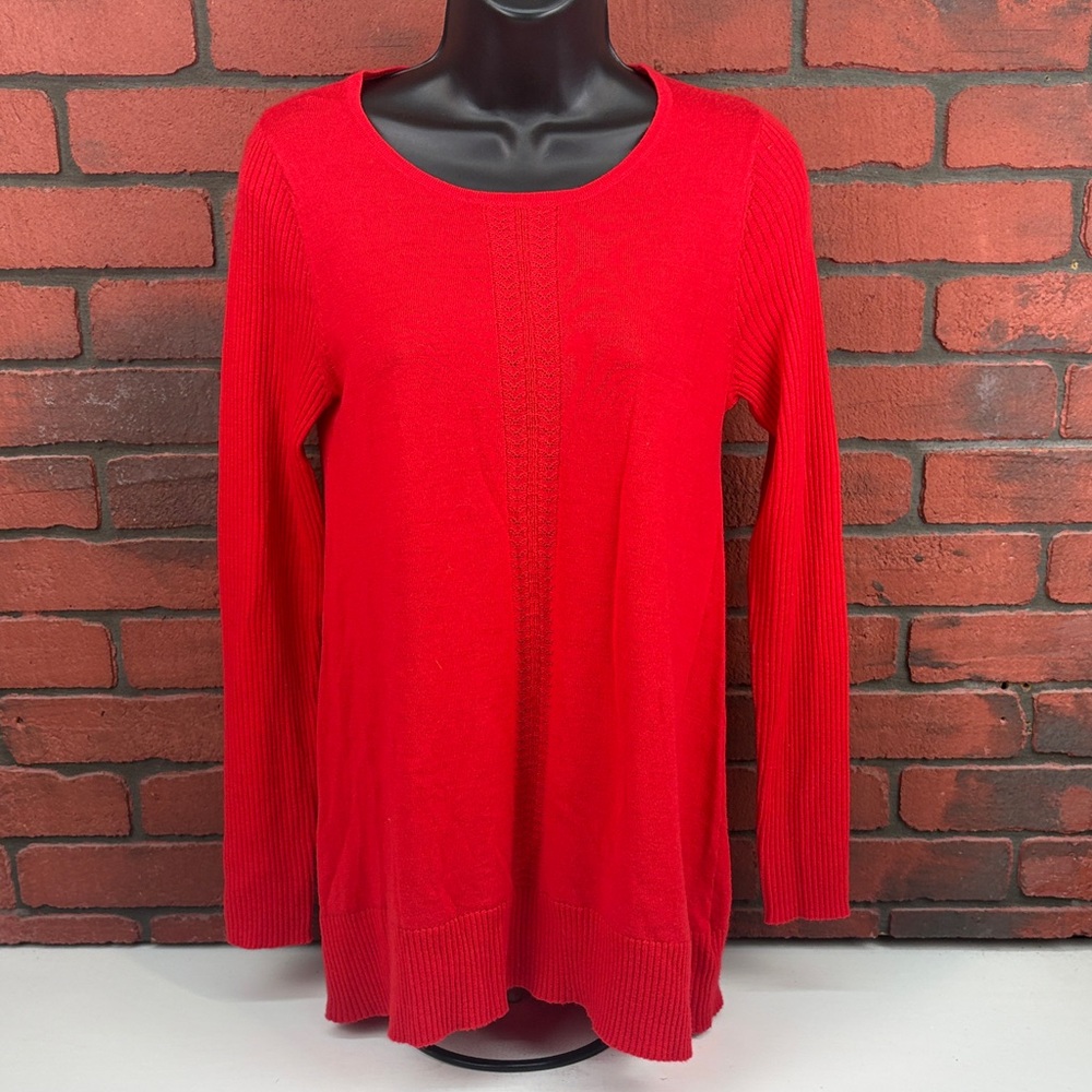 Cynthia‎ Rowley Sweater Womens Small Red Merino Wool